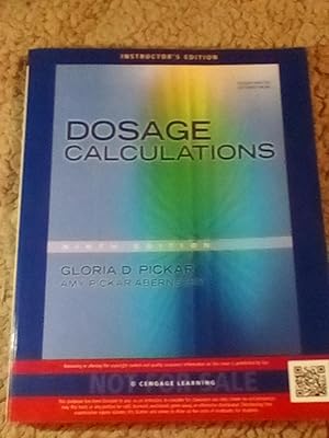 Imagen del vendedor de Dosage Calculations Instructor's 9th Edition a la venta por Text4less