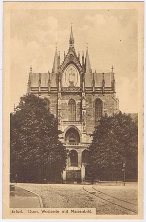 Erfurt. Dom, Westseite mit Marienbild.