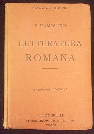 Seller image for Letteratura romana for sale by Gutenberg al Colosseo - ALAI-ILAB member