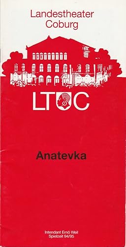 Imagen del vendedor de Programmheft ANATEVKA. Musical von Jerry Bock Premiere 19. November 1994 Spielzeit 1994 / 95 Heft 5 a la venta por Programmhefte24 Schauspiel und Musiktheater der letzten 150 Jahre