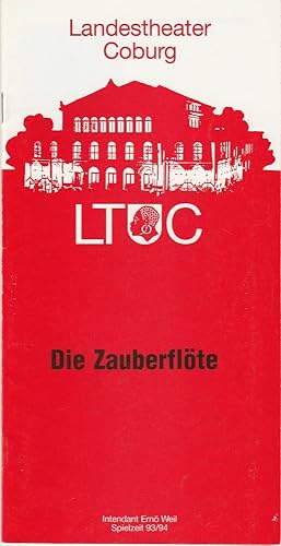 Imagen del vendedor de Programmheft DIE ZAUBERFLTE. Oper von Wolfgang Amadeus Mozart. Premiere 24. September 1993 Spielzeit 1993 / 94 Heft 1 a la venta por Programmhefte24 Schauspiel und Musiktheater der letzten 150 Jahre