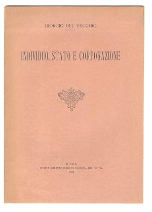 Individuo, stato e corporazione.