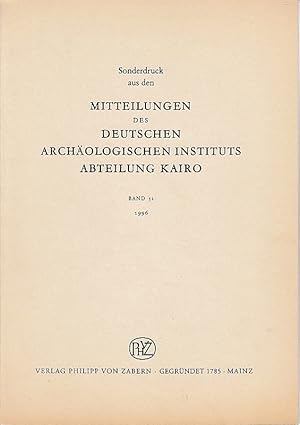 Bild des Verkufers fr Zu den Denkmlern des Erziehers Psametiks II. (Mitteilungen des Deutschen Archologischen Instituts, Abteilung Kairo). zum Verkauf von Librarium of The Hague