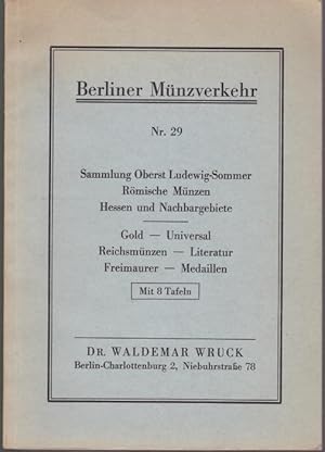 Berliner Münzverkehr. Nr. 29. Mai 1959. Sammlung Oberst Ludewi-Sommer u.a. (Auktionskatalog)
