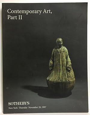 Contemporary Art, Part II, Sotheby's New York Thursday November 20, 1997