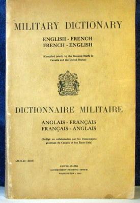 War Department Military Dictionary French - English ,1943