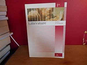 LITTERATURE TEXTES ET METHODE ; 1E LIVRE DE L'ELEVE