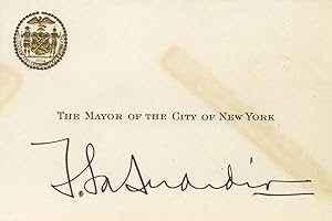 Autograph on card as mayor of New York