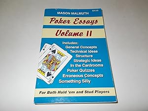 Image du vendeur pour Poker Essays, Volume II mis en vente par Paradise Found Books