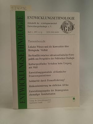 Bild des Verkufers fr Entwicklungsethnologie - Bilanz und Perspektiven I - Zeitschrift der Arbeitsgemeinschaft Entwicklungsethnologie e.V. (Heft 2, 1997, 6. Jahrgang) Bilanz und Perspektiven I zum Verkauf von ANTIQUARIAT Franke BRUDDENBOOKS