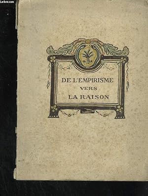 Bild des Verkufers fr De l'empirisme vers la raison zum Verkauf von Le-Livre