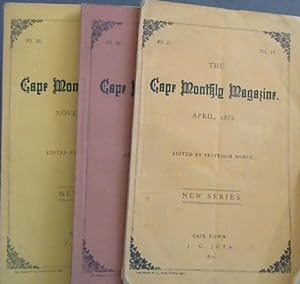 Seller image for The Cape Monthly Magazine, Volume 4 No. 21; Volume 5 No. 26 & 29. (3 issues) for sale by Chapter 1