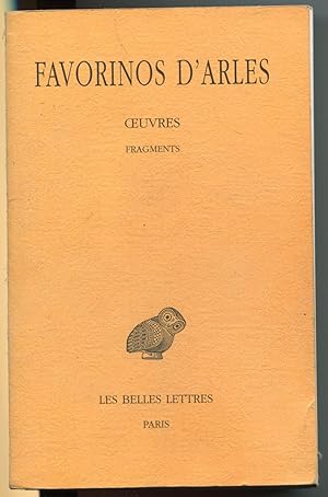 Seller image for Oeuvres. Tome III. Fragments [= Collection des Universits de France] for sale by Antikvariat Valentinska