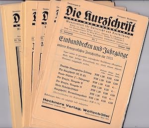 Die Kurzschrift: Lese - und Übungsblatt. 51. Jahrgang, 1936, 12 Hefte (komplett). Hauptausgabe B