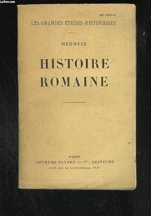 Bild des Verkufers fr Histoire romaine zum Verkauf von Le-Livre