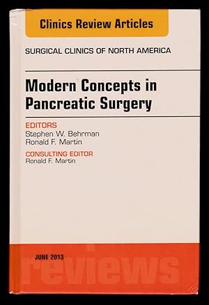 Bild des Verkufers fr Modern Concepts in Pancreatic Surgery (Surgical Clinics of North America June 2013, Vol.93, No.3) zum Verkauf von killarneybooks