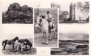 Seller image for Fancy Dress Town Crier Man On Horse Dartmoor Devon Real Photo Postcard for sale by Postcard Finder