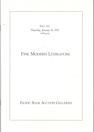 Fine Modern literature, January 30, 1997, Sale 125