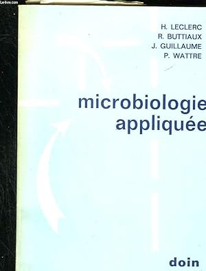 Bild des Verkufers fr Microbiologie applique zum Verkauf von Le-Livre