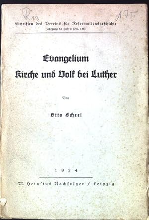 Bild des Verkufers fr Evangelium Kirche und Volk bei Luther Schriften des Vereins fr Reformationsgeschichte, Jahrgang 51, Heft 2 zum Verkauf von books4less (Versandantiquariat Petra Gros GmbH & Co. KG)