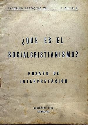 Seller image for Qu es el socialcristianismo ?. Ensayo de interpretacin for sale by Librera Monte Sarmiento