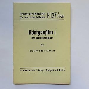 Bild des Verkufers fr Rntgenfilm I - Beihefte der Reichsstelle fr den Unterrichtsfilm F127/1936 zum Verkauf von Bookstore-Online