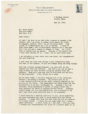 [TYPED LETTER, SIGNED ("DICK"), FROM RICHARD BYRD TO POLAN BANKS, DISCUSSING BYRD'S EXPERIENCES I...