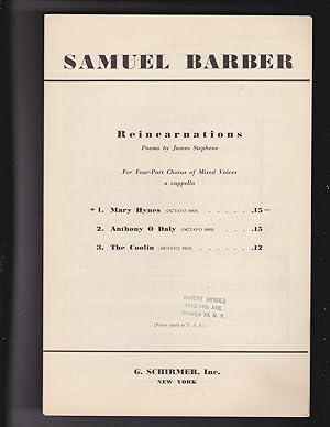 Seller image for Reincarnations. Poems by James Stephens. For Four-Part Chorus of Mixed Voices a cappella. 1. Mary Hynes. Opus 16, No.1 [ONLY] for sale by Meir Turner