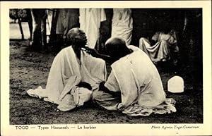Ansichtskarte / Postkarte Togo, Types Haoussah, Le barbier