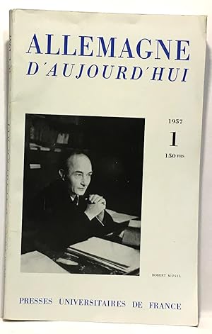 Allemagne d'aujourd'hui 1 janvier février 1957 - revue française d'information