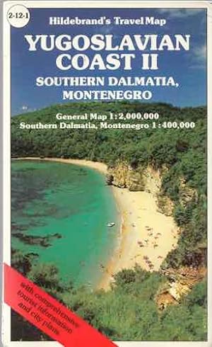 Hildebrand's Travel Map: Southern Dalmatia, Montenegro Yugoslavian Coast 2