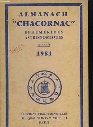 Almanach Chacornac, éphémérides astronomiques