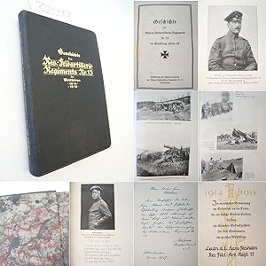 Geschichte des Reserve-Feldartillerie-Regiments Nr. 13 im Weltkriege 1914/18 * signierter G A N Z...