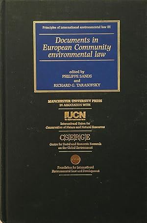 Immagine del venditore per Principles of international environmental law III : documents in European Community environmental law venduto da Joseph Burridge Books