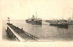 Postkarte Carte Postale 73554422 Schiffe Ships Navires Steamer Remorqueur Le Havre