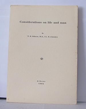 Seller image for Considerations on life and man for sale by Librairie Albert-Etienne