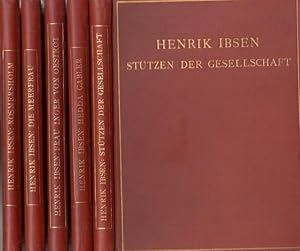 Bild des Verkufers fr Dramatische Werke. 5 Bnde der Reihe. Es liegen vor: 1) Die Sttzen der Gesellschaft. 2) Rosmersholm. 3) Hedda Gabler. 4) Frau Inger von Oestrot. 5) Die Meerfrau. zum Verkauf von Antiquariat Carl Wegner