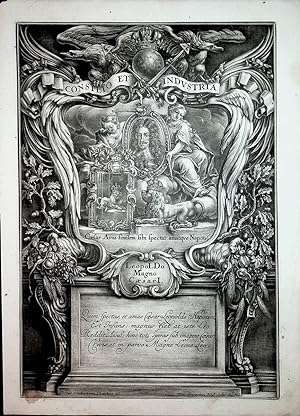 Bild des Verkufers fr LEOPOLD I Kaiser Allegorisches Huldigungsblatt zum Verkauf von ANTIQUARIAT.WIEN Fine Books & Prints