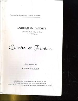 Bild des Verkufers fr LUCETTE ET FRANKIE zum Verkauf von Le-Livre