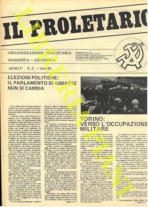 Il proletario. Organizzazione proletaria marxista - leninista.