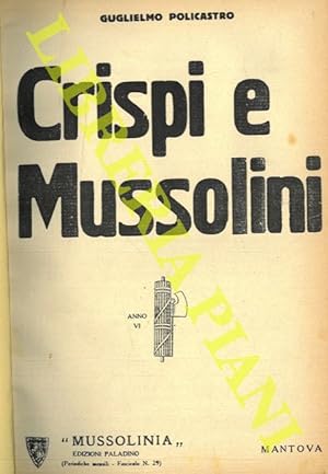 Seller image for Crispi e Mussolini. for sale by Libreria Piani