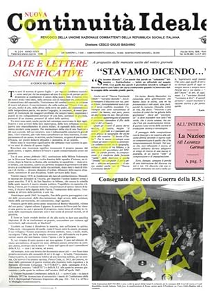 Nuova Continuità ideale. Periodico (poi mensile) della Unione Nazionale Combattenti della Repubbl...