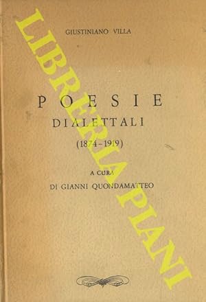 Poesie dialettali (1874-1919) . A cura di Gianni Quondamatteo.