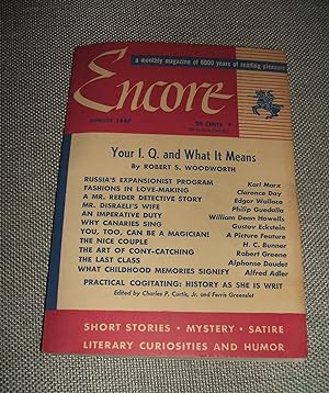 Seller image for Encore August 1947 for sale by biblioboy