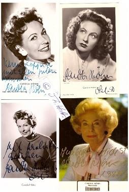 Bild des Verkufers fr CAROLA HHN (1910-2005) deutsche Schauspielerin, heiratete 1941 Carola Hhn den Major der Luftwaffe und Ritterkreuztrger Arved Crger, Synchronsprecherin von Katharine Hepburn, Bayerischer Filmpreis, Filmband in Gold zum Verkauf von Herbst-Auktionen