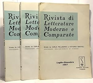 Seller image for Rivista di letterature moderne e comparate n3-4 ann 1956 + n3-4 (en un volume) anne 1957 for sale by crealivres