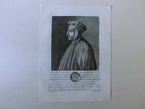 Bild des Verkufers fr Brustbild nach halblinks. Unterhalb Legende. Italienischer Dichter und Humanist (1331-1406) zum Verkauf von Magdeburger Antiquariat