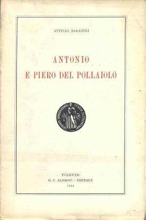 Bild des Verkufers fr Antonio e Piero Del Pollaiolo zum Verkauf von Librodifaccia