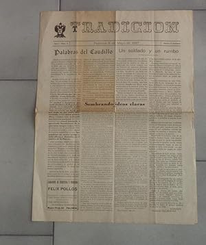 TRADICION, numero 9 anno primo del 8 maggio 1937, PALENCIA SPAGNA, Imprimerie NTRA, 1937