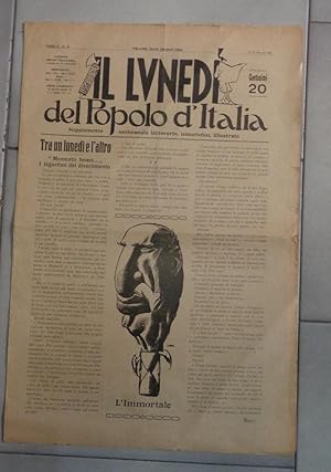 IL LUNEDI' DEL POPOLO D'ITALIA, supplemento settimanale letterario, umoristico, illlustrato, nume...